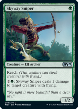 Skyway Sniper FOIL Core Set 2021 / M21 NM Green Uncommon MAGIC MTG CARD ABUGames - Image 1
