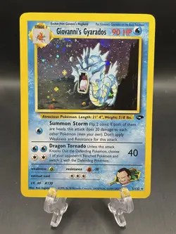 Pokemon Giovanni's Gyarados Gym Challenge Holo Rare Unlimited Card 5/132 LP - Image 1