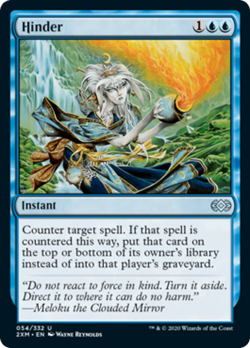 Hinder FOIL Double Masters NM Blue Uncommon MAGIC THE GATHERING CARD ABUGames - Image 1