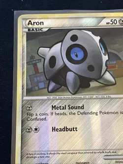 Aron 42/90 Reverse Holo Basic Metal 2010 Nintendo Pokemon TCG Card Standard - Image 5