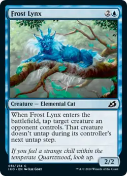 Frost Lynx FOIL Ikoria: Lair of Behemoths NM Blue Common MAGIC MTG CARD ABUGames - Image 1