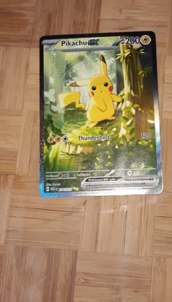Pokemon Pikachu EX Holo Rare 200 HP 276/217 ASC Set TCG Card - Image 3