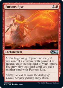 Furious Rise FOIL Core Set 2021 / M21 NM Red Uncommon MAGIC MTG CARD ABUGames - Image 1