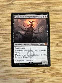 MTG Sheoldred the Apocalypse Dominaria United Mythic Card 107/281 Regular LP - Image 1