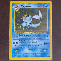 Vaporeon (12) Holo Rare Jungle 12/64 MP Pokemon Card - Image 1