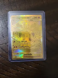 Pokemon M Mega Lucario EX Gold Ultra Secret Rare Holo Card 188/132 - Image 1