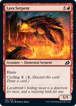 Lava Serpent FOIL Ikoria: Lair of Behemoths NM Red Common MAGIC CARD ABUGames - Image 1
