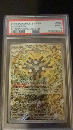 Pokemon TCG Magneton SVP 159 Promo Card PSA 9 Mint - Image 1