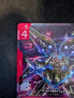 Gundam Bandai Kshatriya NZ-666 LR Holo GD01-044 Unit Marida Cruz Card - Image 4