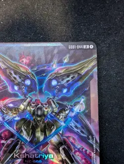 Gundam Bandai Kshatriya NZ-666 LR Holo GD01-044 Unit Marida Cruz Card - Image 5