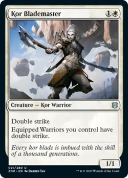 Kor Blademaster FOIL Zendikar Rising NM White Uncommon MAGIC MTG CARD ABUGames - Image 1