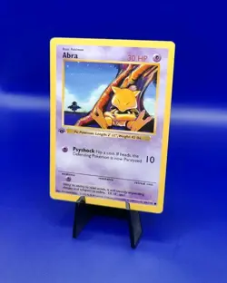 Abra 43/102 1st Edition Shadowless Base Set Pokemon Card TCG WOTC 1999 NM - Image 3