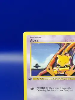 Abra 43/102 1st Edition Shadowless Base Set Pokemon Card TCG WOTC 1999 NM - Image 4