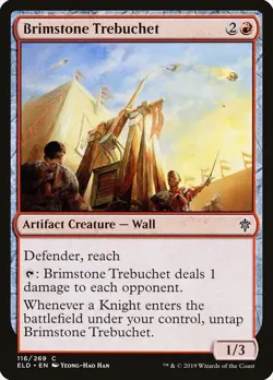 Brimstone Trebuchet FOIL Throne of Eldraine NM Artifact Red Common CARD ABUGames - Image 1