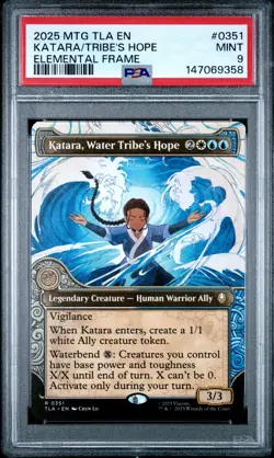 2025 MTG AVATAR: ELEMENTAL FRAME #0351 KATARA, WATER TRIBE'S HOPE PSA 9 - Image 1