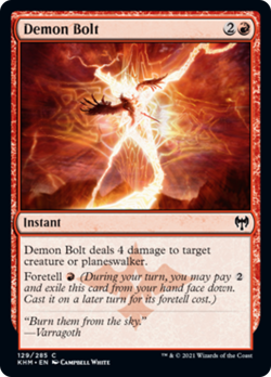 Demon Bolt FOIL Kaldheim MINT Red Common MAGIC THE GATHERING MTG CARD ABUGames - Image 1