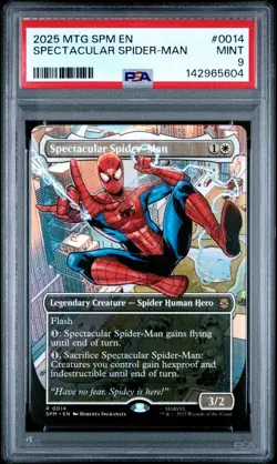 2025 Magic The Gathering MTG SPM En Spectacular Spider-Man #0014 PSA 9 - Image 1