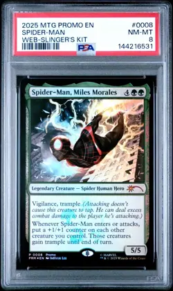 2025 Magic the Gathering MTG Promo En Spider-Man Web-Slingers Kit #0008 PSA 8 - Image 1
