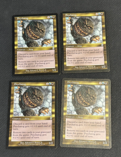 MTG MAGIC THE GATHERING Odyssey PSYCHATOG 4 4X PLAYSET SP LP NM DR TEETH ! - Image 1