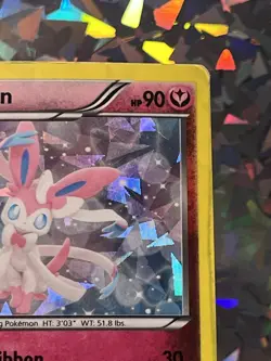 Sylveon 72/111 XY Furious Fists Cracked Ice Holo 2014 Pokemon Card HP/DMG - Image 3