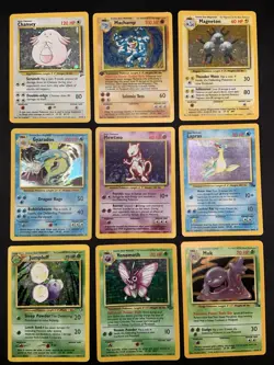 Vintage Rare Holo Pokemon Card Lot WOTC - Jungle, Fossil - MP/HP Base Set Mewtwo - Image 1