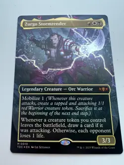 MTG / Zurgo Stormrender / TDC / #0010 / Regular (Borderless) / Mythic / NM - Image 1