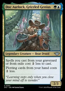 Doc Aurlock, Grizzled Genius U Foil #201 | OTJ Outlaws of Thunder Junction | MTG - Image 1