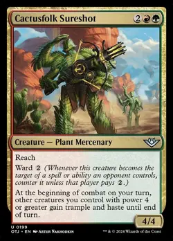 Cactusfolk Sureshot U Foil #199 | OTJ Outlaws of Thunder Junction | MTG - Image 1
