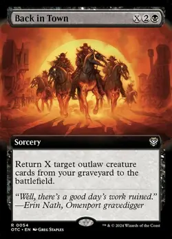 Back in Town R Ext Art Reg #54 | OTC Outlaws of Thunder Junction Commander | MTG - Image 1