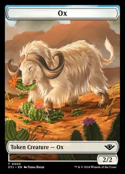 Ox C Foil #3 | OTJ Outlaws of Thunder Junction Tokens | MTG - Image 1