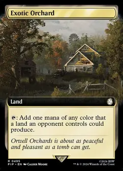 Exotic Orchard R Extended Art Regular #495 | PIP Fallout | MTG - Image 1
