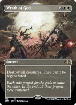 MTG English Wrath of God (Borderless) NM Normal Dominaria Remastered - Image 1