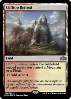 MTG English Clifftop Retreat NM Normal Dominaria Remastered - Image 1
