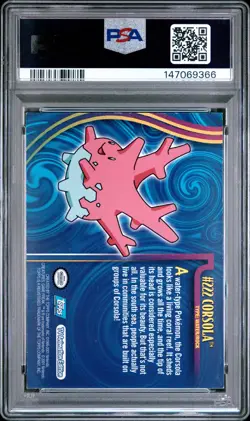 2001 TOPPS POKEMON JOHTO LEAGUE CHAMPIONS #222 CORSOLA PSA 6 - Image 2