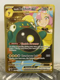 Iono’s Bellibolt EX Gold Hyper Rare 188/159 Journey Together Pokemon - Image 1