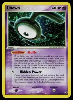 Pokemon Card - Unown (E) Unseen Forces E/28 Holo Rare - Image 1