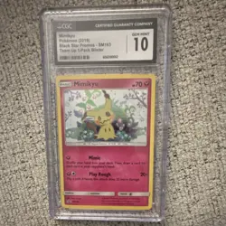 Pokemon Mimikyu SM163 Black Star Promo CGC 10 70HP 20+ Attack - Image 1