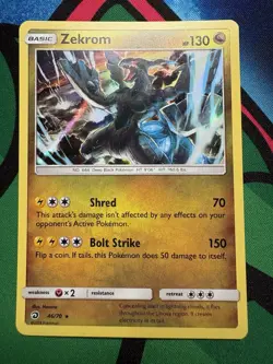 Zekrom 46/70 Holo Rare Dragon Majesty Pokemon 2018 - Image 1