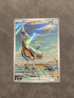 Skarmory Pokemon TCG Surging Sparks 209/191 Illustration Rare NM - Image 1