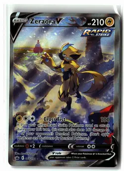 Zeraora V ⭐ 166/198 Holo Ultra Rare Chilling Reign 2021 Pokemon NM - Image 1