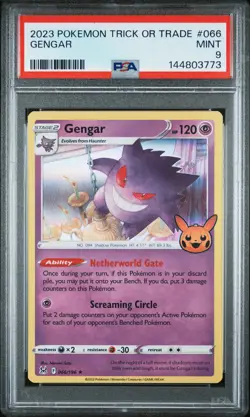 2023 POKEMON TRICK OR TRADE #066 GENGAR PSA 9 - Image 1