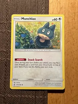 Pokemon Card Munchlax 173/236 Uncommon Excellent Condition - Image 1