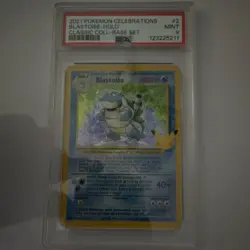 Pokemon TCG Blastoise 2/102 Celebrations Classic Collection Holo PSA 9 EN 2021 - Image 1
