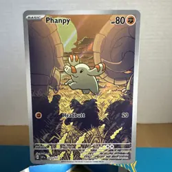 Phanphy Illustration Rare Surging Sparks Pokemon 2024 205/191 - Image 1