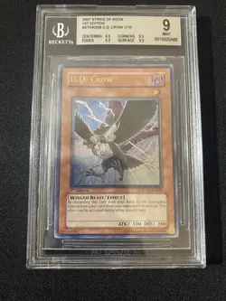 Yu-Gi-Oh! STON-EN024 D.D Crow 1st Edition Ultimate Rare - BGS 9 Mint (POP 7) - Image 1