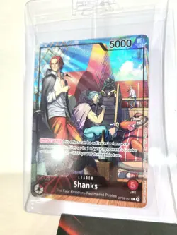 One Piece TCG Leader Shanks OP09-001 Exclusive Promo Card SEALED + PSA Magazine - Image 3