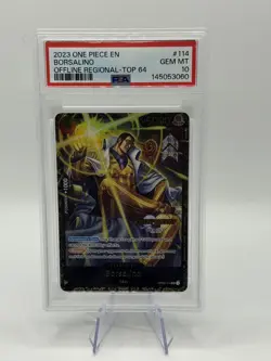 2023 ONE PIECE REGIONAL TOP 64 #114 BORSALINO PSA 10 - Image 1