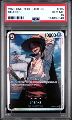 2023 ONE PIECE STARTER DECK ST08-MONKEY D. LUFFY #005 SHANKS PSA 10 - Image 1