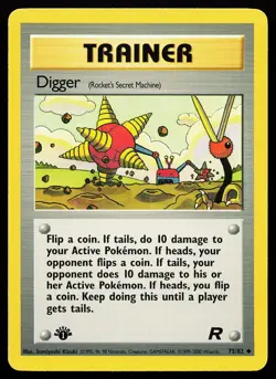 Digger (Rocket's Secret Machine) 75/82 1st Edition Team Rocket Pokemon Card - Image 1