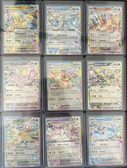 Pokemon Prismatic Evolutions - 9 Card Complete Eeveelution EX Set NM - Image 1